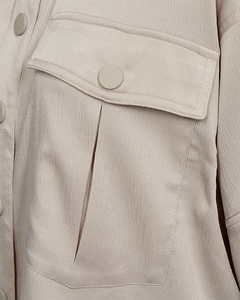 CMVIANNA - HEMD MIT ÜBERSCHNITTENEN SCHULTERN IN BEIGE