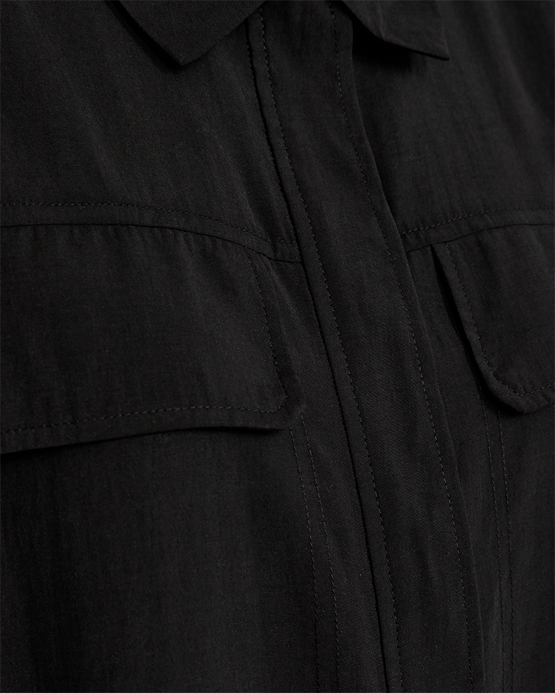 CMMOLLY - HEMD MIT BRUSTTASCHEN IN SCHWARZ
