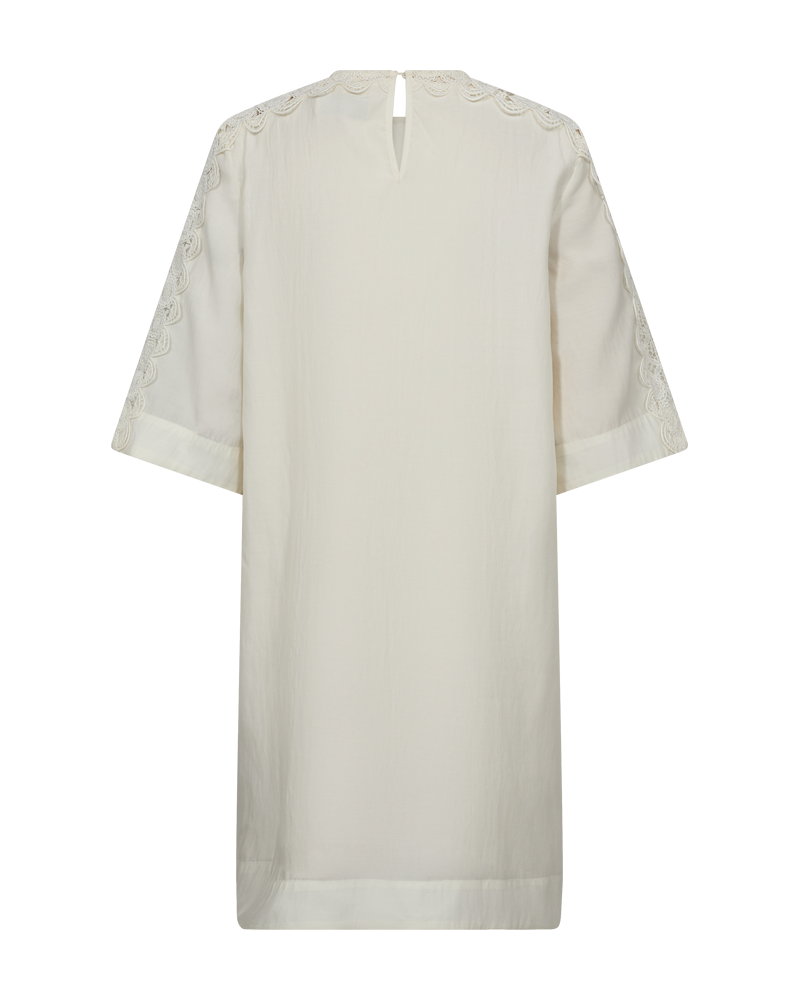 CMMOLLY - KLEID MIT SPITZE IN WEISS,WOLLWEISS