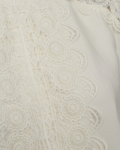 CMMOLLY - KLEID MIT SPITZE IN WEISS,WOLLWEISS