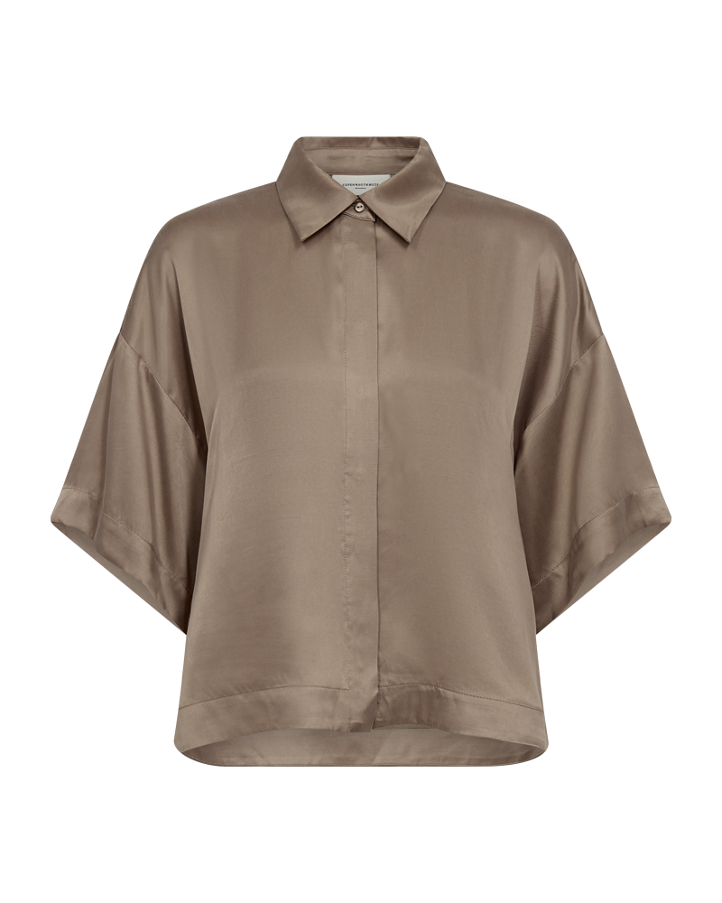 CMCUPRO - HEMD MIT ÜBERSCHNITTENEN SCHULTERN IN BEIGE