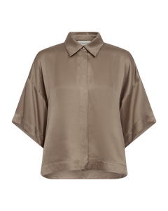 CMCUPRO - HEMD MIT ÜBERSCHNITTENEN SCHULTERN IN BEIGE