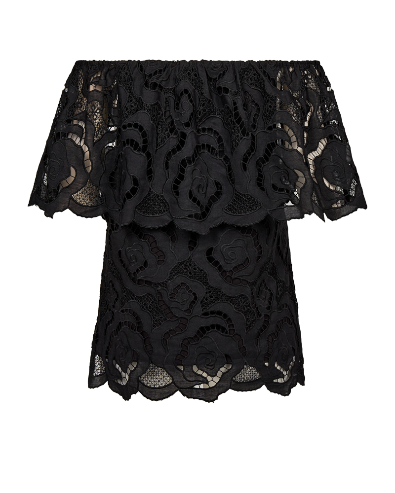 CMROTRA - OFF-SHOULDER TOP IN SCHWARZ