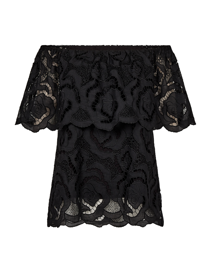 CMROTRA - OFF-SHOULDER TOP IN SCHWARZ