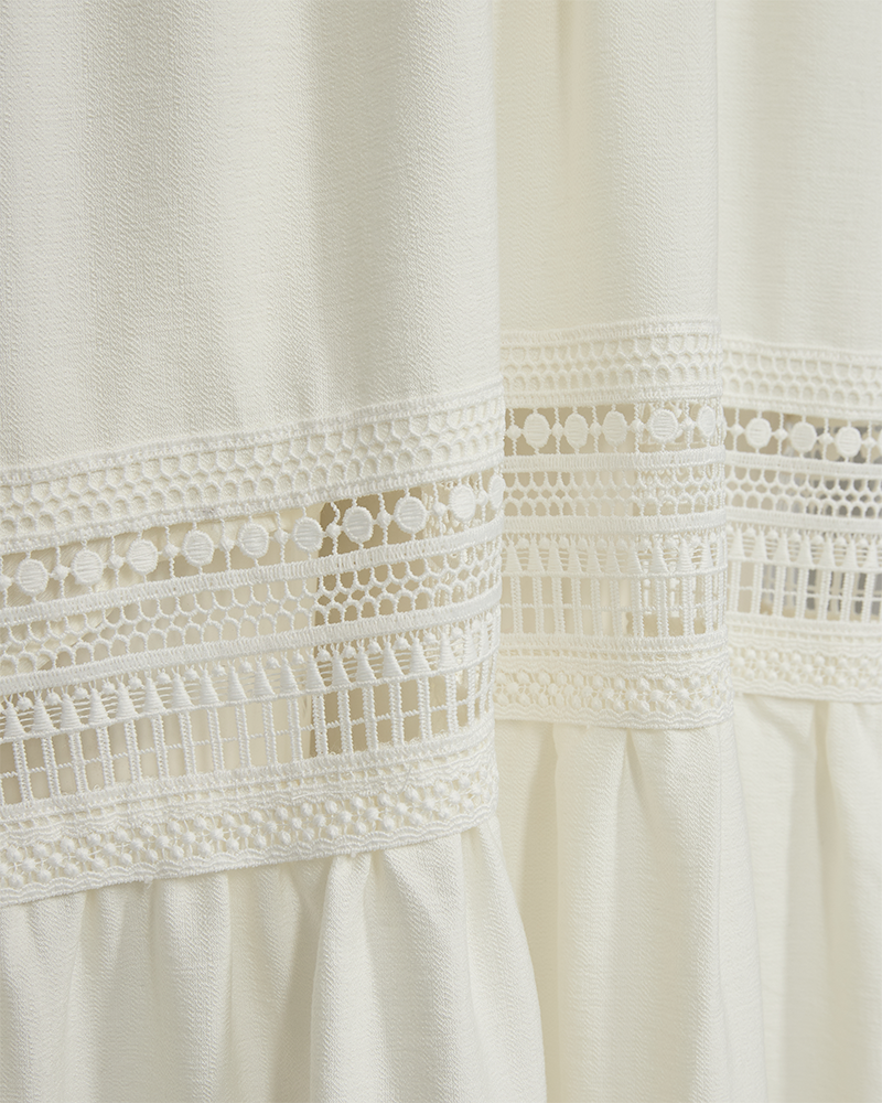 CMASLEAH - KLEID IN WEISS,WOLLWEISS