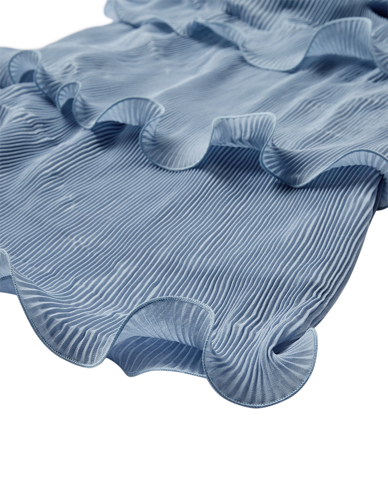 CMKIRA - PLISSIERTES KLEID IN BLAU