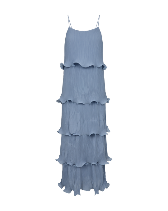 CMKIRA - PLISSIERTES KLEID IN BLAU