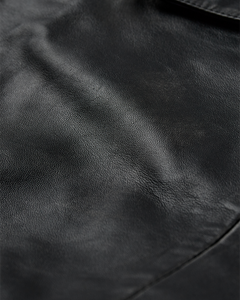 CMQUEEN - LEDERBLAZER IN SCHWARZ UND BRAUN