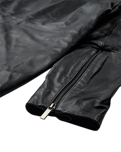 CMQUEEN - LEDERBLAZER IN SCHWARZ UND BRAUN
