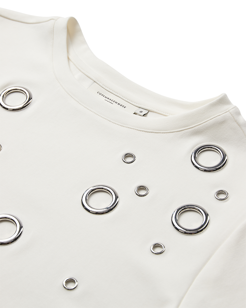 CMMUSE - T-SHIRT IN BEIGE,WOLLWEISS