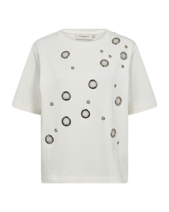 CMMUSE - T-SHIRT IN BEIGE,WOLLWEISS