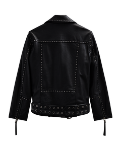 CMROYAL – BIKERJACKE AUS LAMMLEDER IN SCHWARZ