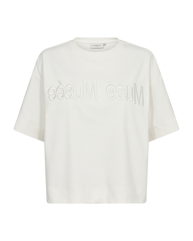 CMMUSE - T-SHIRT IN BEIGE,WOLLWEISS