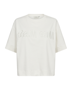 CMMUSE - T-SHIRT IN BEIGE,WOLLWEISS