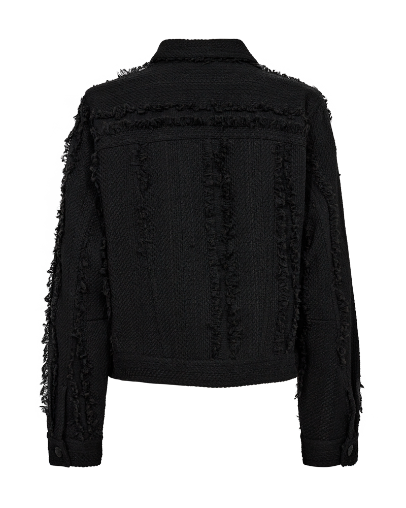 CMISLA - JACKE MIT FRANSEN IN SCHWARZ