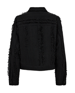 CMISLA - JACKE MIT FRANSEN IN SCHWARZ
