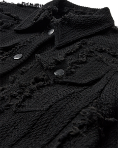 CMISLA - JACKE MIT FRANSEN IN SCHWARZ