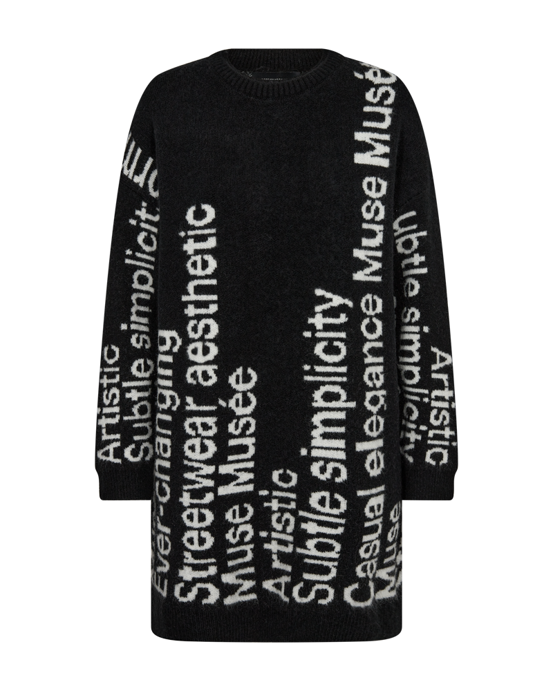 CMIBRA - KLEID IN SCHWARZ,WOLLWEISS