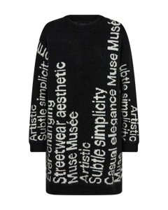 CMIBRA - KLEID IN SCHWARZ,WOLLWEISS