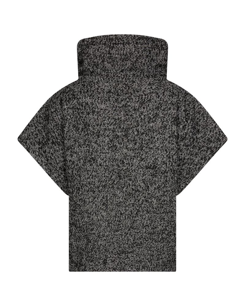 CMNETWO - OVERSIZE WESTE IN SCHWARZ,WOLLWEISS