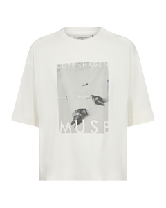 CMMUSE - T-SHIRT IN BEIGE,WOLLWEISS