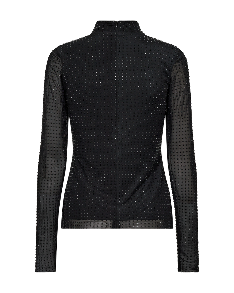 CMSTORNO - T-SHIRT MIT STEINEN IN SCHWARZ
