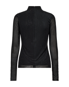 CMSTORNO - T-SHIRT MIT STEINEN IN SCHWARZ