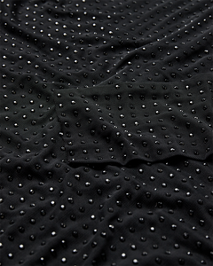 CMSTORNO - T-SHIRT MIT STEINEN IN SCHWARZ