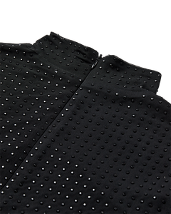 CMSTORNO - T-SHIRT MIT STEINEN IN SCHWARZ