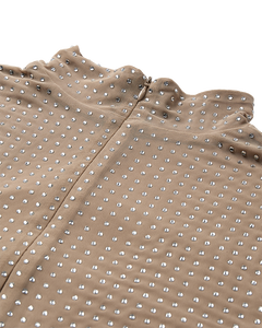 CMSTORNO - T-SHIRT MIT STEINEN IN BEIGE