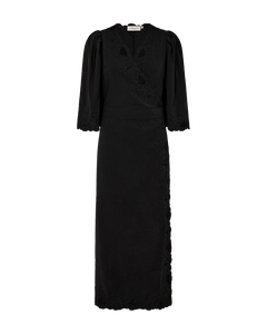 CMMADELYN - KLEID MIT PEEKABOO-SPITZEN IN SCHWARZ