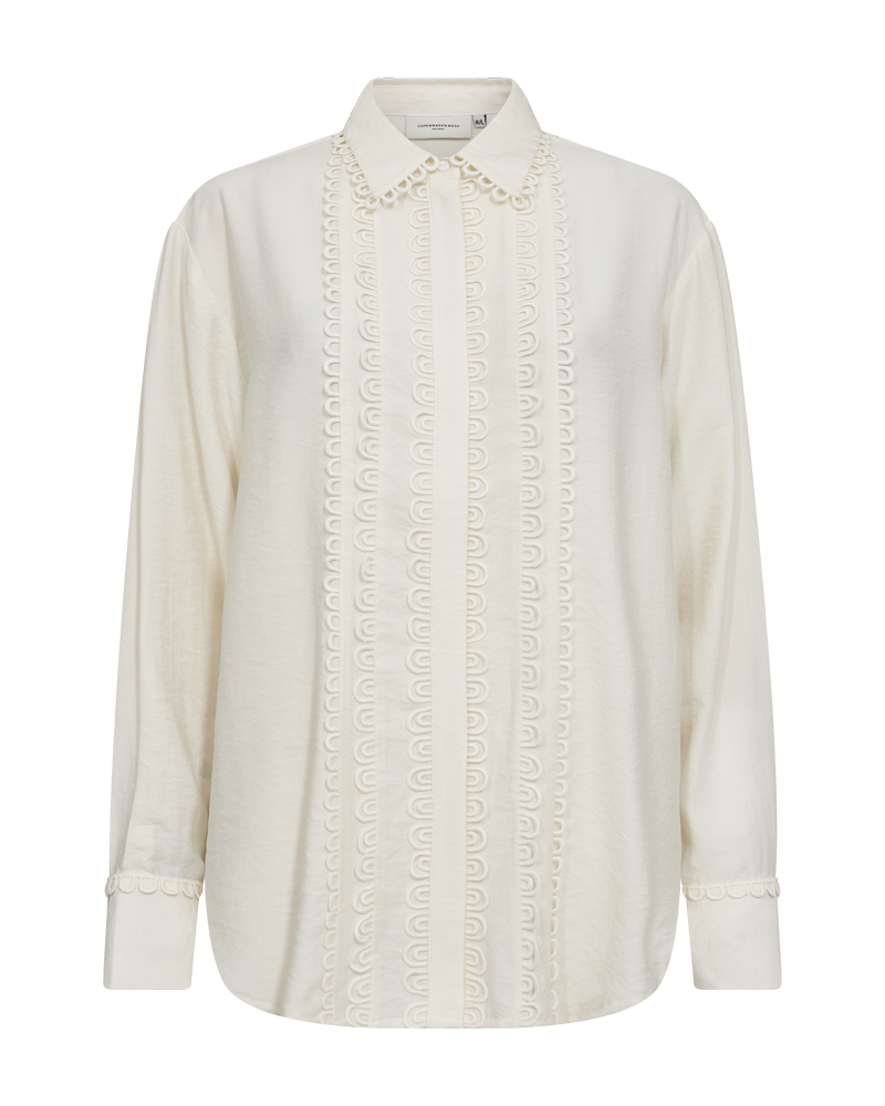 CMMOLO - HEMD IN BEIGE,WOLLWEISS