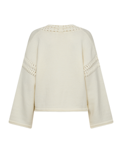 CMYARI - PULLOVER IN BEIGE,WOLLWEISS