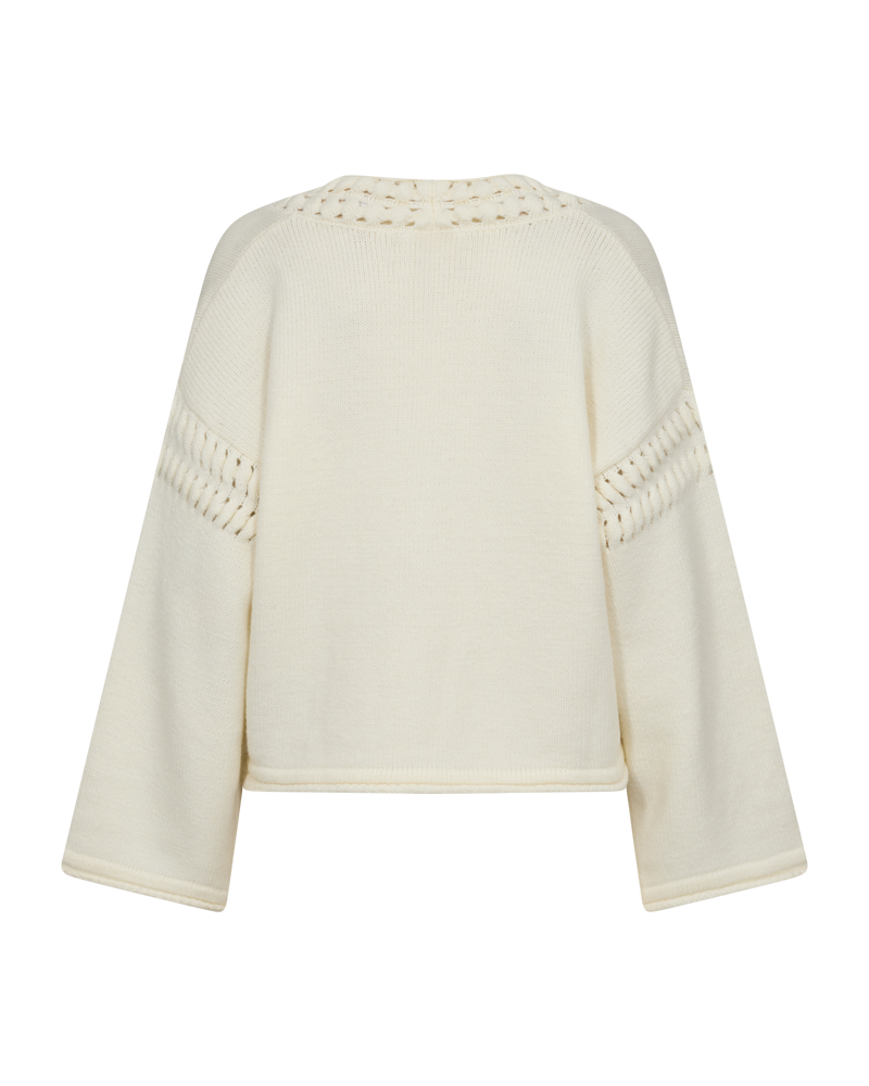 CMYARI - PULLOVER IN BEIGE,WOLLWEISS