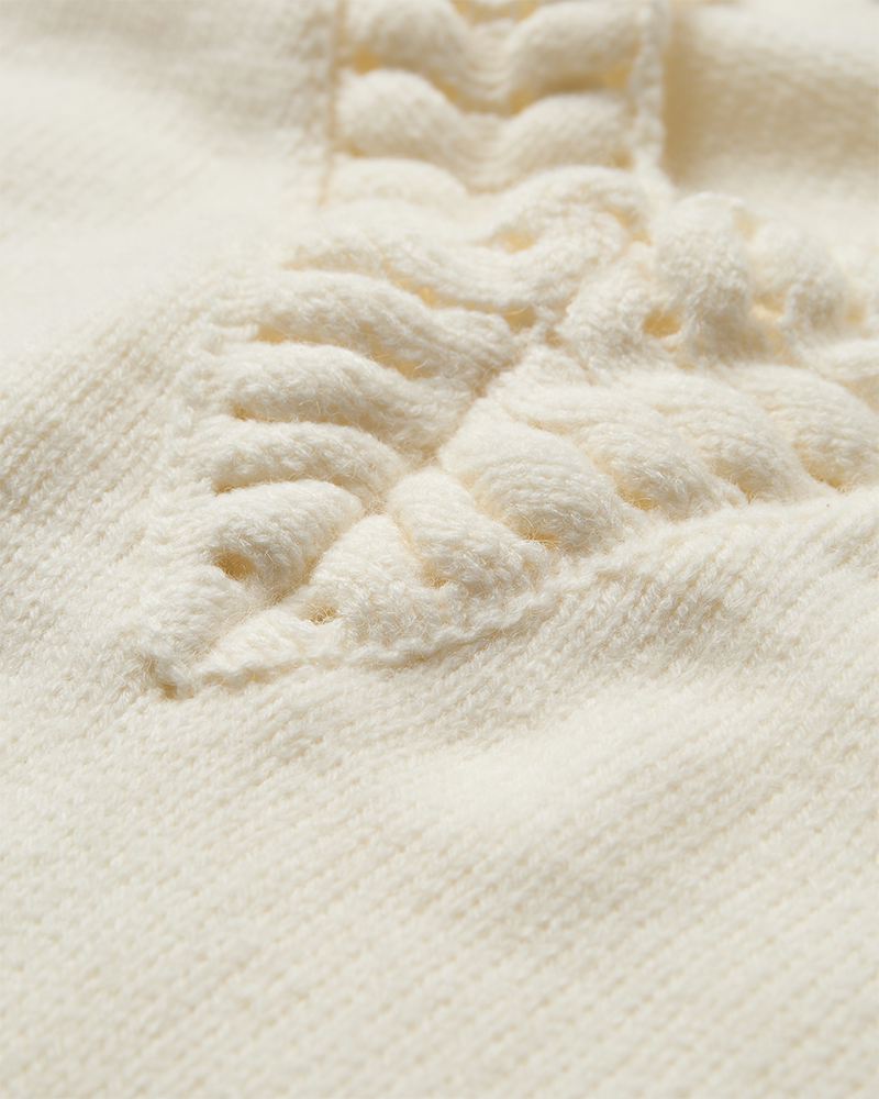 CMYARI - PULLOVER IN BEIGE,WOLLWEISS