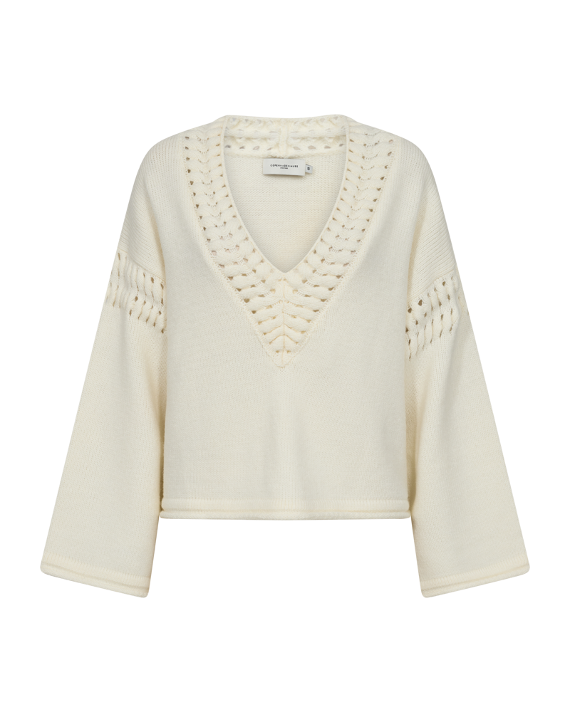 CMYARI - PULLOVER IN BEIGE,WOLLWEISS
