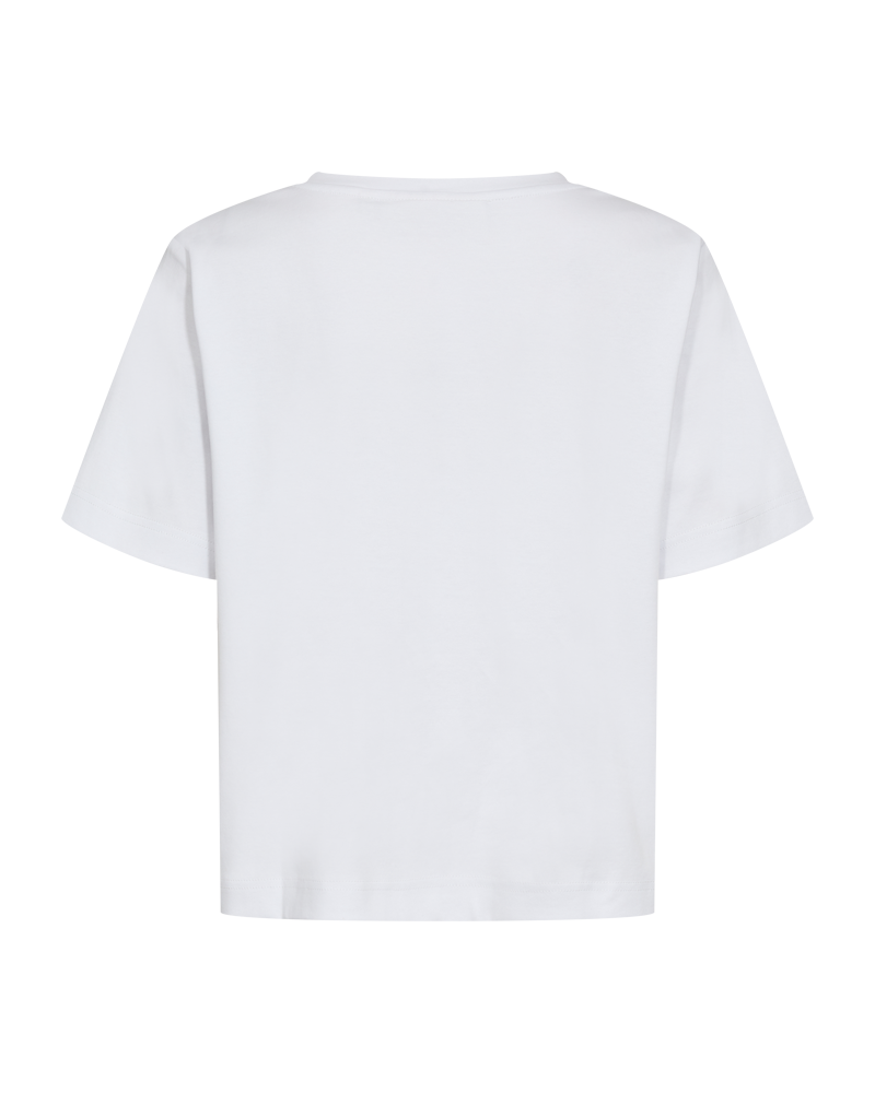 CMMUSE - T-SHIRT MIT SIMILIST IN WEISS