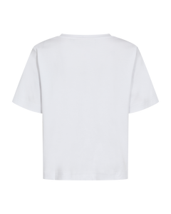 CMMUSE - T-SHIRT MIT SIMILIST IN WEISS