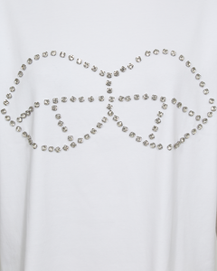 CMMUSE - T-SHIRT MIT SIMILIST IN WEISS