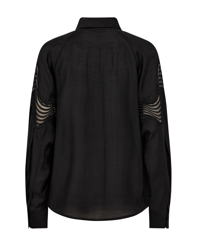 CMMOLLY - HEMD MIT SPITZE IN SCHWARZ