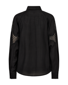 CMMOLLY - HEMD MIT SPITZE IN SCHWARZ