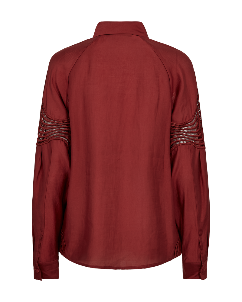 CMMOLLY – HEMD MIT SPITZE IN ROT