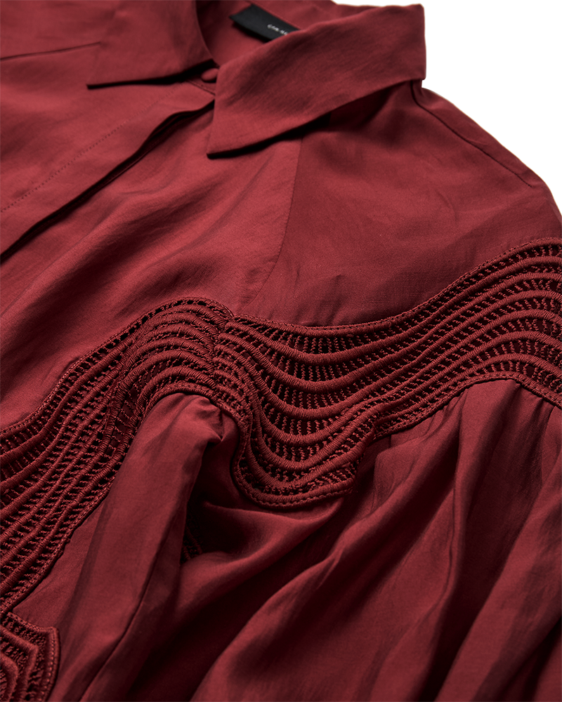 CMMOLLY – HEMD MIT SPITZE IN ROT