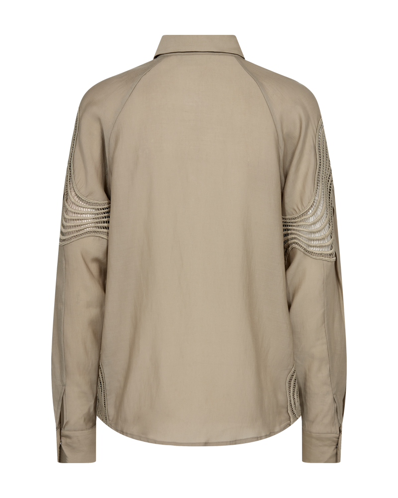 CMMOLLY - HEMD MIT SPITZE IN BEIGE