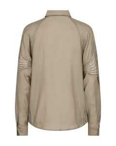 CMMOLLY - HEMD MIT SPITZE IN BEIGE