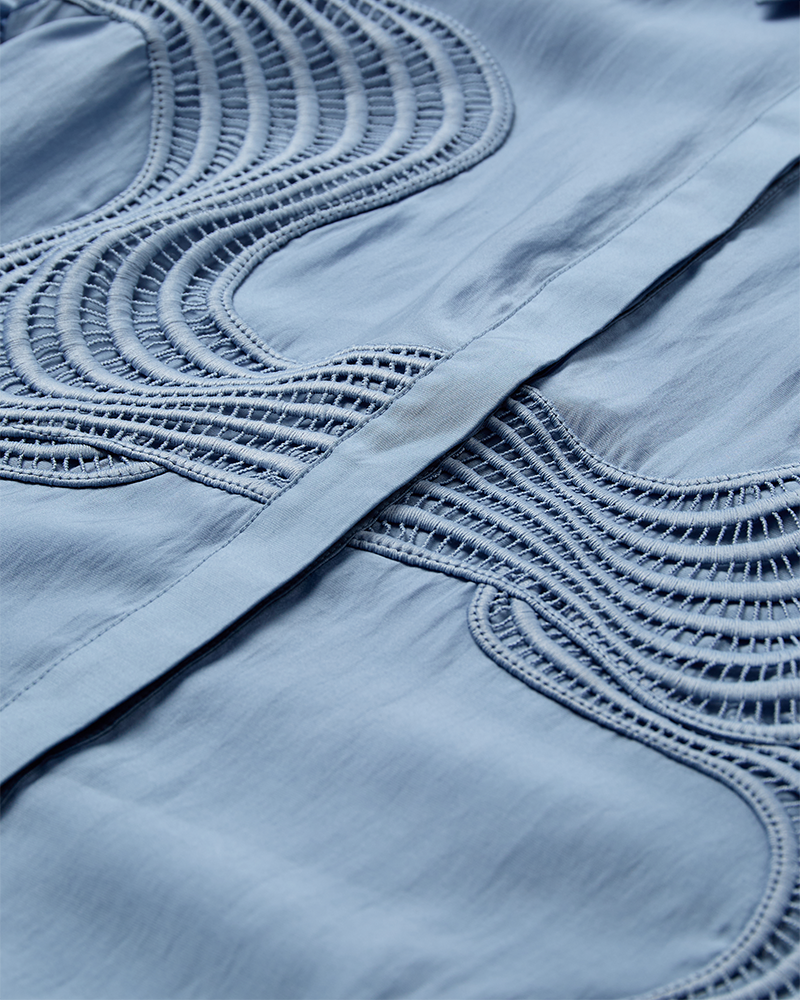 CMMOLLY - HEMD MIT SPITZE IN BLAU