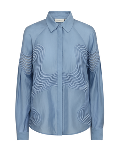 CMMOLLY - HEMD MIT SPITZE IN BLAU