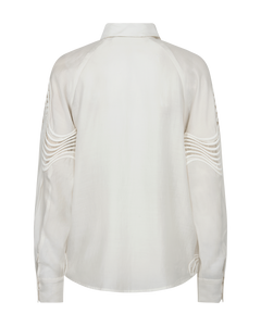 CMMOLLY - HEMD MIT SPITZE IN WOLLWEISS