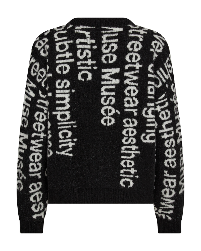 CMIBRA - PULLOVER IN SCHWARZ UND WEISS,WOLLWEISS