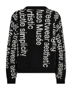 CMIBRA - PULLOVER IN SCHWARZ UND WEISS,WOLLWEISS